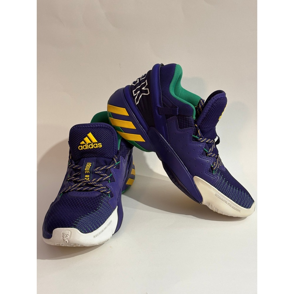 Adidas DON Issue 2 Basketball Shoes Purple Yellow Green FV8959 Mens‎ 7.5